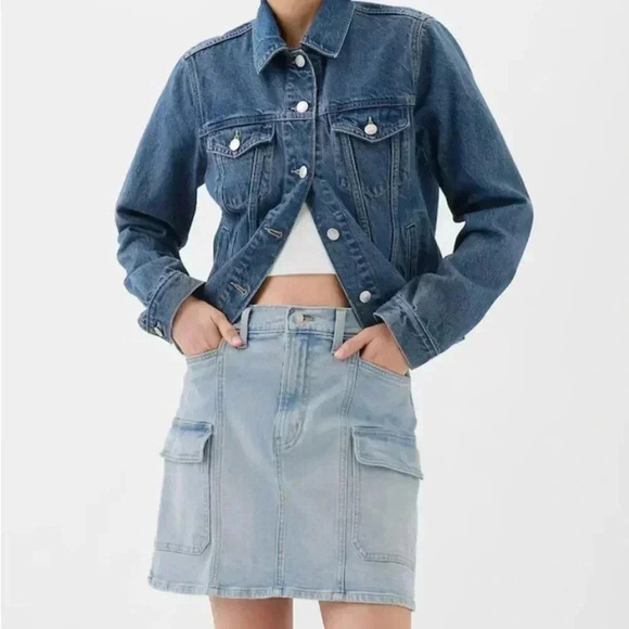 GAP Dresses & Skirts - Gap Stone Washes Denim Cargo Mini Skirt NWT